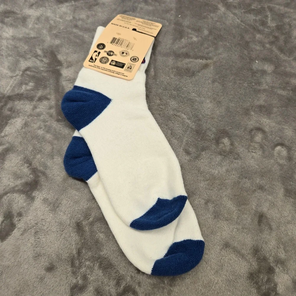 Vintage For Bare Feet Atlanta Braves MLB Crew Socks White Blue Made in USA 9-11